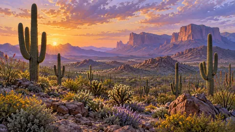 Desert After Rain – painterly realism Frame TV art