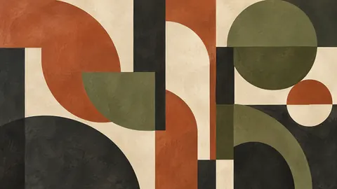 Free Terracotta Rhythm – geometric modernism Frame TV art